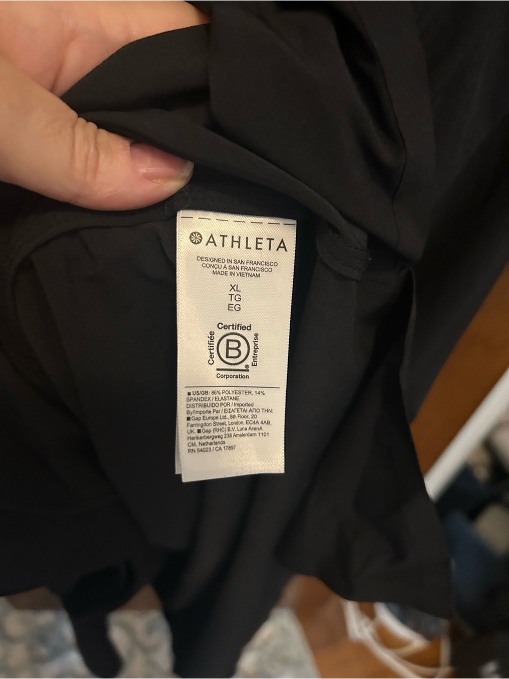 Athleta Urbanite Black Shirt Dress with Waist Tie XL - Picture 4 of 5